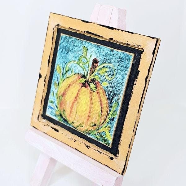 Pumpkin in Oils No.15 Dollhouse Miniature image 5