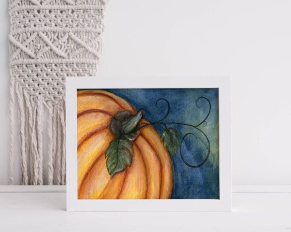Halloween Pumpkins No.1 Digital Prints Watercolor Painting image 2