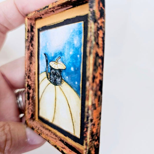 Dollhouse Miniature Pumpkin Kitty No.1:2 image 1