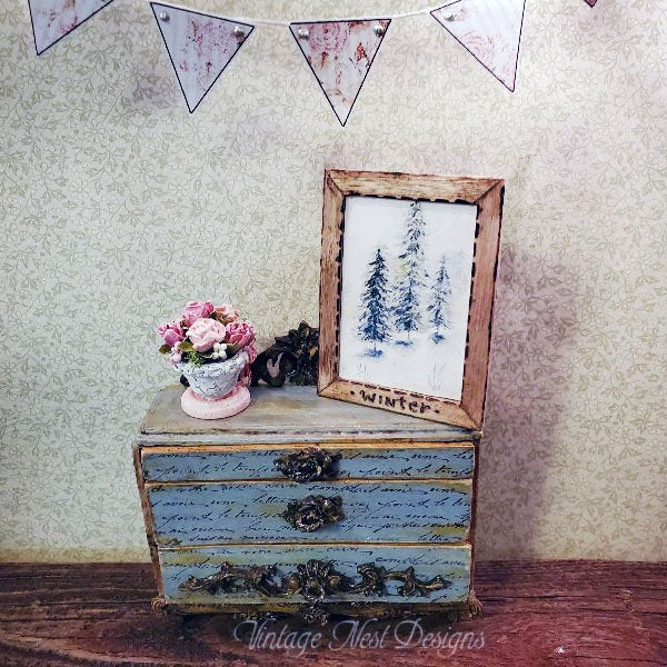 Winter Pines No.1:2 Dollhouse Miniature Handmade image 3