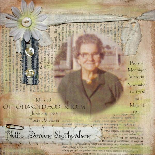 Digital Scrapbooking Beach Sunflowers Quick Page No.1 Instant Download