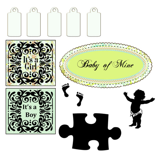 Digital Scrapbooking Baby Girl of Mine Scrapbooking Kit Instant Download