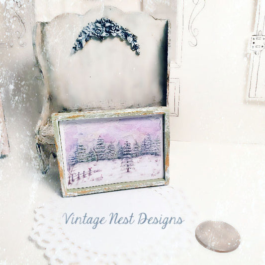 Miniature Country Life No.4 Handmade for Dollhouse Diorama Shadow Box