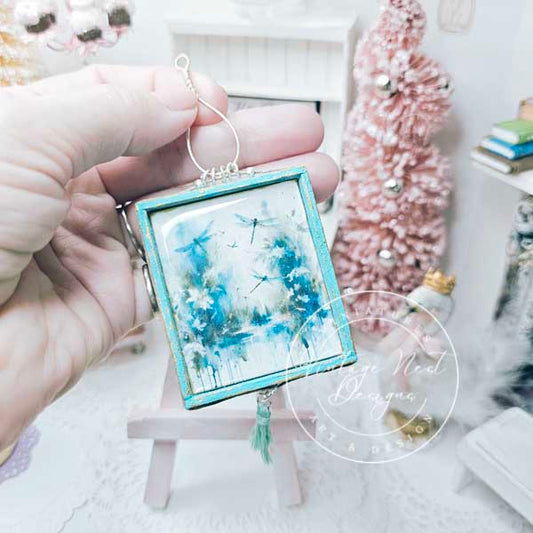 Miniature Flowers & Dragonfly No.1:2 Handmade for Dollhouse