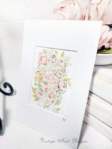 Blumen Nr. 6 Original Aquarellmalerei