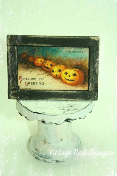 Miniature Six Pumpkins No.1:3 Handmade for Halloween Dollhouse Diorama Shadow box