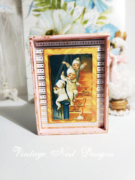 Miniature Snow Babies No.1:3 Handmade for Dollhouse Wall Decor