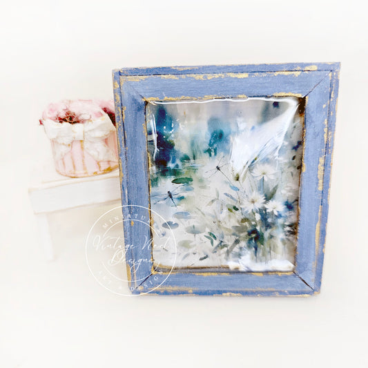 Miniature Flowers & Dragonfly No.1:5 Handmade for Dollhouse