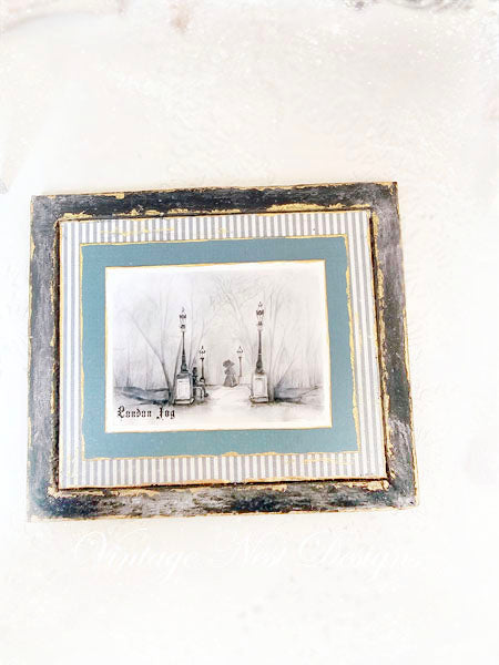 Miniature London Fog No.1:5 Handmade for Dollhouse Wooden Framed