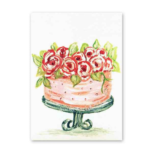 Cake No.1 ACEO Digital Print Acrylic Painting