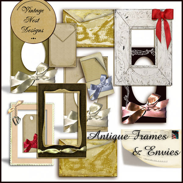 Digital Scrapbooking Antique Frames Envies No.1 Instant Download