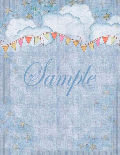 Digital Scrapbooking Baby Boy on Board Wallpaper & Borders Instant Download