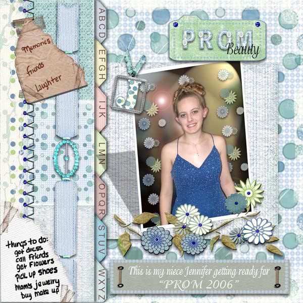 Blue Beauty Kit Digital Scrapbooking Freebie