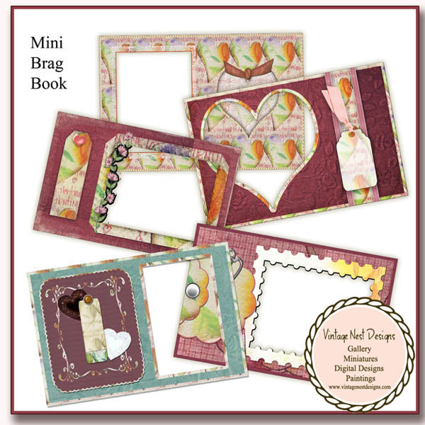 Digital Scrapbooking Brag Book No.1 Freebie Instant Download