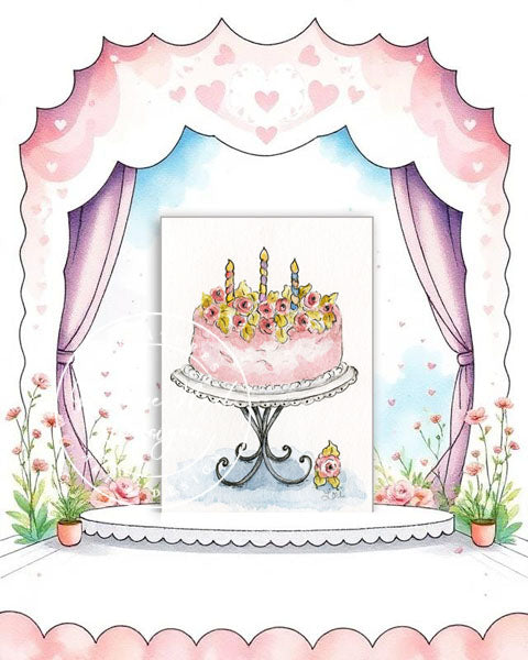 Digitaldrucktorte Nr. 12 Aquarellmalerei