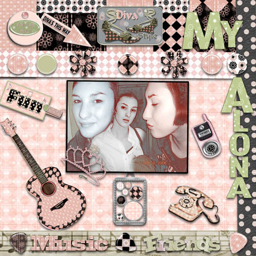 Digital Scrapbooking Diva Style Kit Instant Download