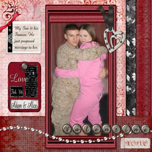 Digital Scrapbooking Forget Me Not Quick Page No.1 Instant Download