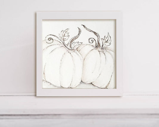Digital Print Halloween Pumpkins No.7 Pen & Ink Miniature Instant Download