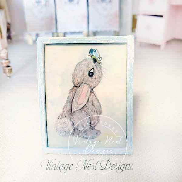 Bunny Butterfly Nr. 1:5 Handgemachte Puppenhaus-Miniatur