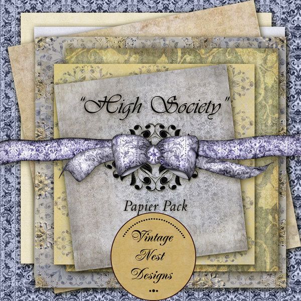 Digitales Scrapbooking High Society Kit Nr. 1 Sofort-Download