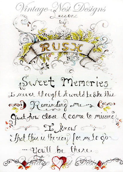 Digital Print Lessons Learned No.1 Watercolor Painting instant Download