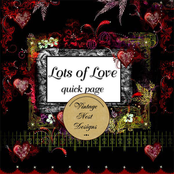 Digital Print Lots of Love Quick Page No.1 Illustration Instant Download