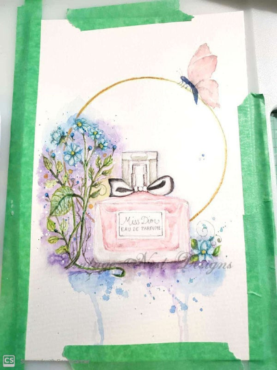 Digital Print Miss Dior No.1 Digital Print Watercolor Instant Download