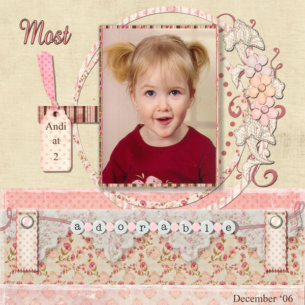 La plus adorable illustration de kit de scrapbooking numérique