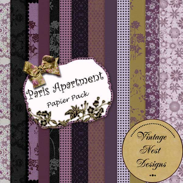 Digital Scrapbooking Paris Apartment Scrapbooking Kit Sofort-Download