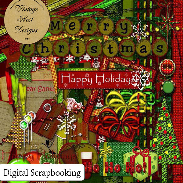 Digital Scrapbooking Twice as Nice Kit Instant Download