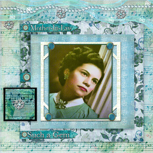 Digital Scrapbooking Winter Joy Quick Page No.2 Instant Download
