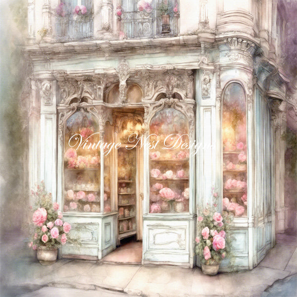 Digitaler Druck Französischer Laden Nr. 5 Illustration Sofortiger Download
