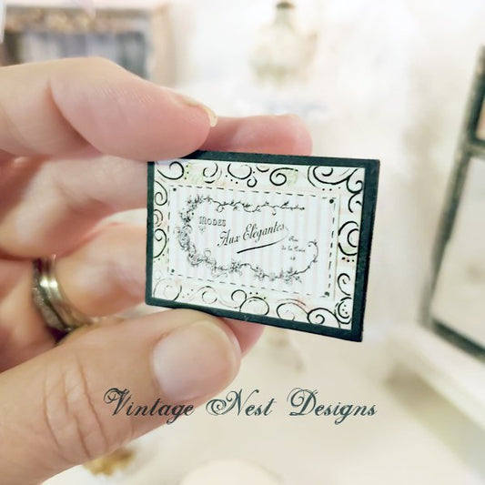 Sign No.20 Dollhouse Miniature Handmade Art image 1