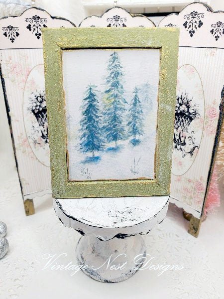 Winter Pines No.1:5 Dollhouse Miniature Handmade image 2