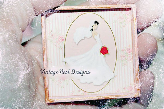 Wedding Bride No.1:1 Dollhouse Miniature Handmade image 1