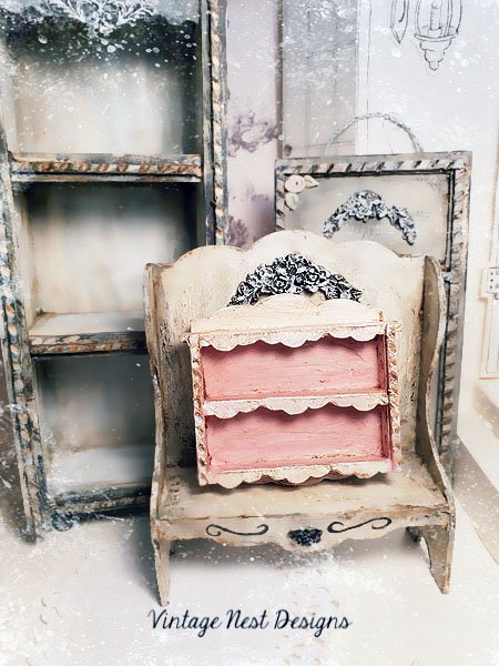 Cabinet Shelf No.62 Dollhouse Miniature Handmade image 7