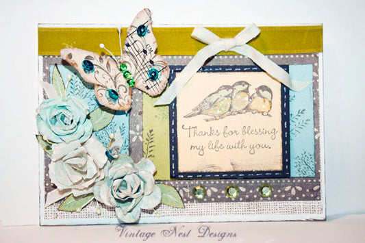 Greeting Bird Card No.2 Handmade