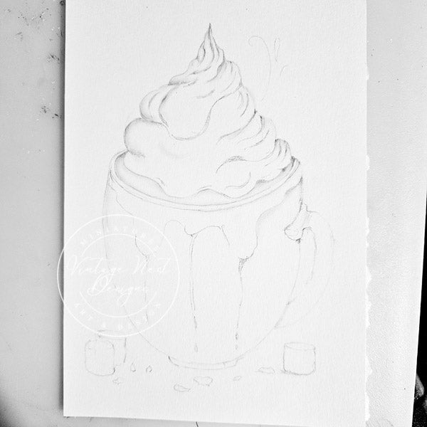 ot Cocoa & Marshmallows Watercolors
