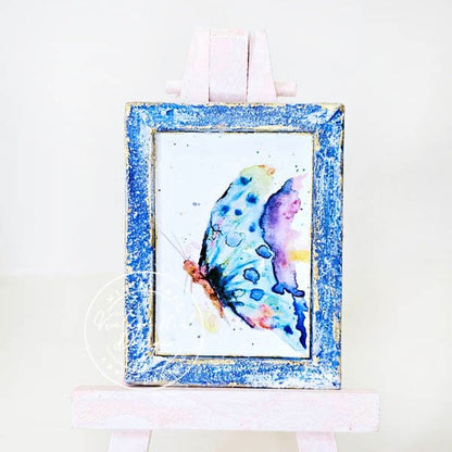 Butterfly No.1:3 Dollhouse Miniature Handmade Wooden Framed Art image 6