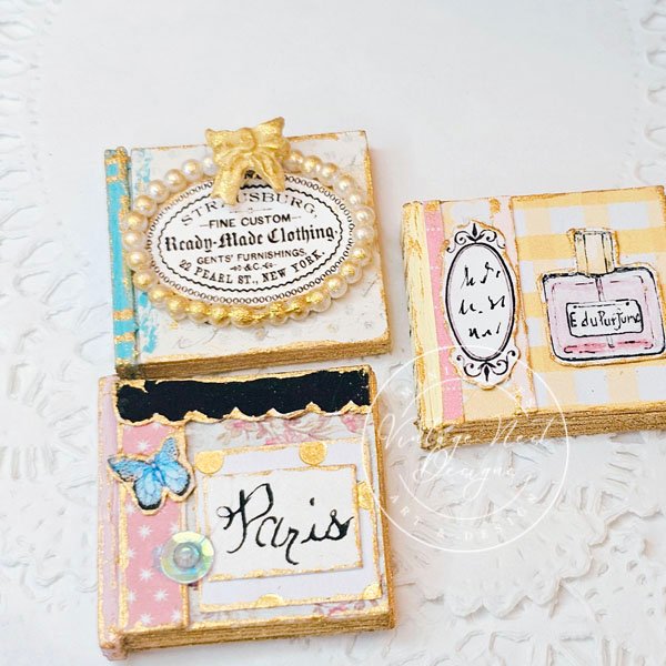 Shabby Book Set No.44 Dollhouse Miniatures Handmade image 7