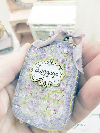 Luggage Suitcase No.54 Dollhouse Miniature Handmade for Dolls image 3