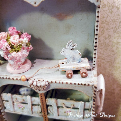 Toy Rabbit No.3 Handmade Dollhouse Miniature image 0