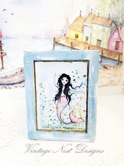 Under the Sea Mermaid No.1:2 Dollhouse Miniature Handmade image 2