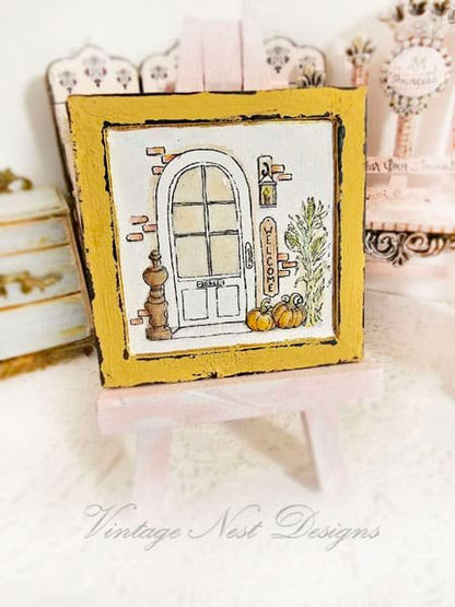 Dollhouse Miniature Fall Pumpkin Scene No.1:1 Handmade image 2
