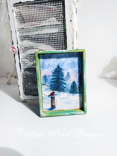 Winter Cardinal No.1:2 Dollhouse Miniature Handmade image 8