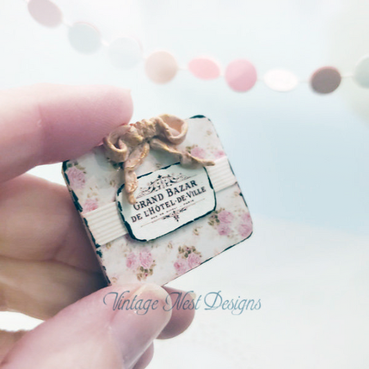 French Sign No.7 Dollhouse Miniature Handmade Framed Art image 1