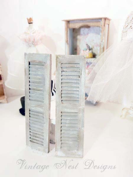 Wooden Shutters No.1 Dollhouse Miniature image 3