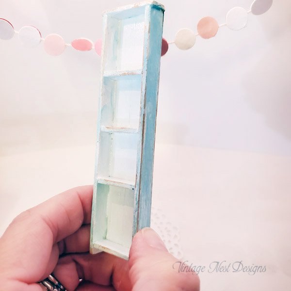 Blue Shelf No.84 Dollhouse Miniature Handmade image 3