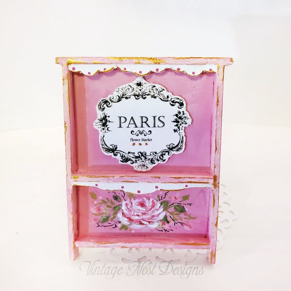 Pink Shelf No.82 Dollhouse Miniature Handmade image 0