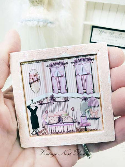 Glamour Girl Bedroom No.1:2 Dollhouse Miniature Handmade image 2